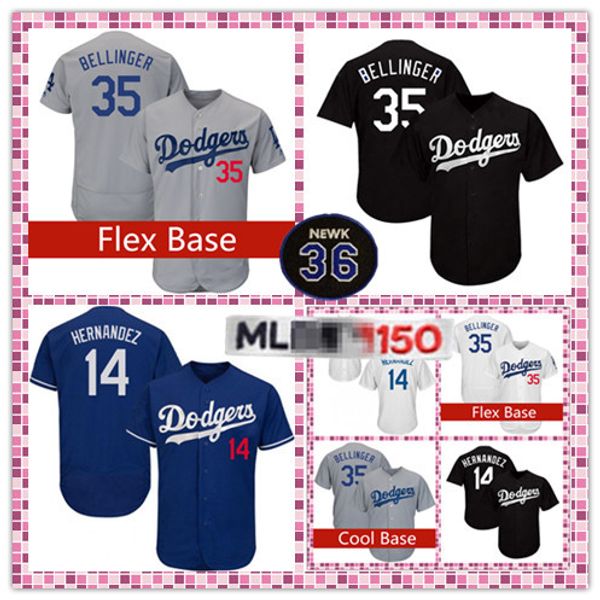 

Men's Los Angeles 35 Cody Bellinger Dodgers 14 Enrique Hernandez Cool Base Flex Base Player jersey Cheap 100% Stitched free shipping