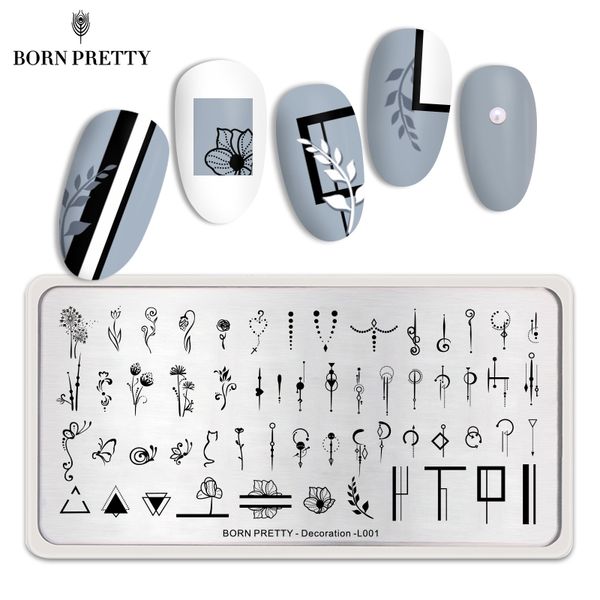

decoration series rectangle nail stamping plates flower ornament nail art image decoration theme nail art decoration, White