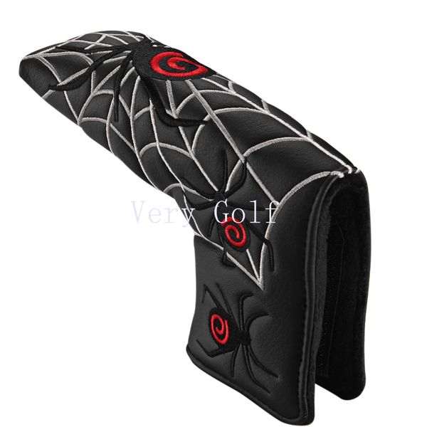 

white black red spider golf blade putter cover headcover pu synthetic leather headcovers