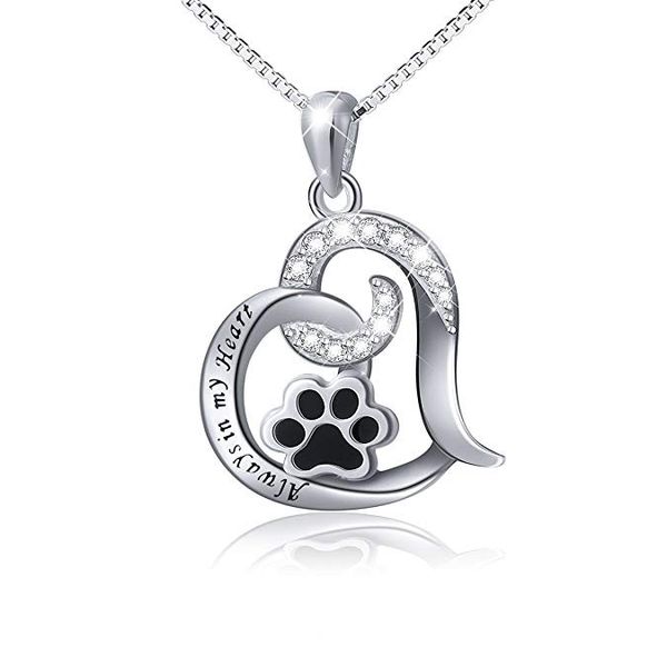 

long link chain heart austrian crystal silver cute print forever love heart love pendant necklace gift l0523