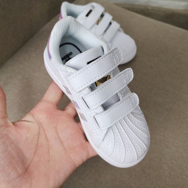 

2019 new brand hell head boy girl neaker uper tar children kid hoe new tan hoe fa hion mith neaker leather port running hoe