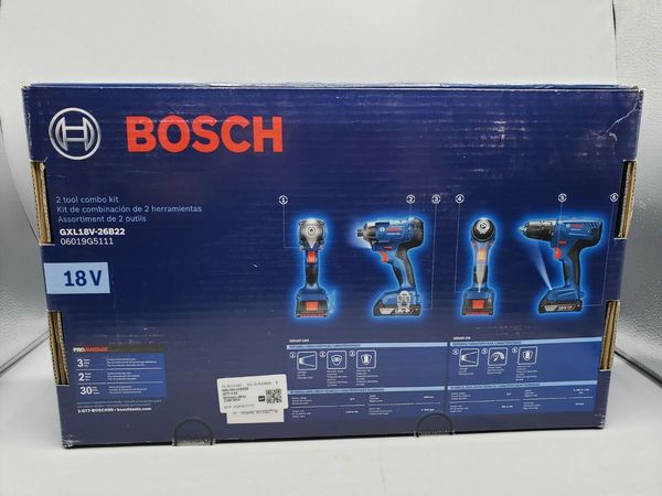 

New in box bo ch gxl18v 239b25 18v 2 tool combo kit hammer drill impact driver