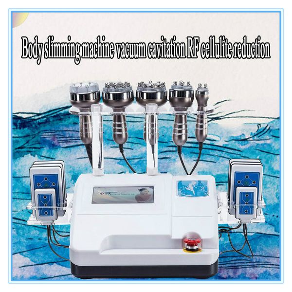 

6 in 1 multifunction equipment cavitation 40k ultrasonic liposuction radiofrequency vacuum bipolar rf machine slimming beauty equipment ce d