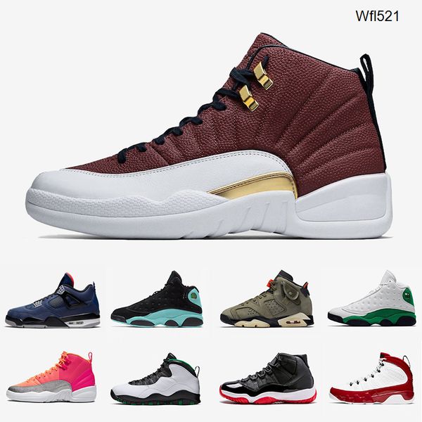 

12s game ball punch 12 mens basketball shoes reverse taxi 4s loyal blue 11s bred 9s travis cactus jack 6 sports sneakers, Black