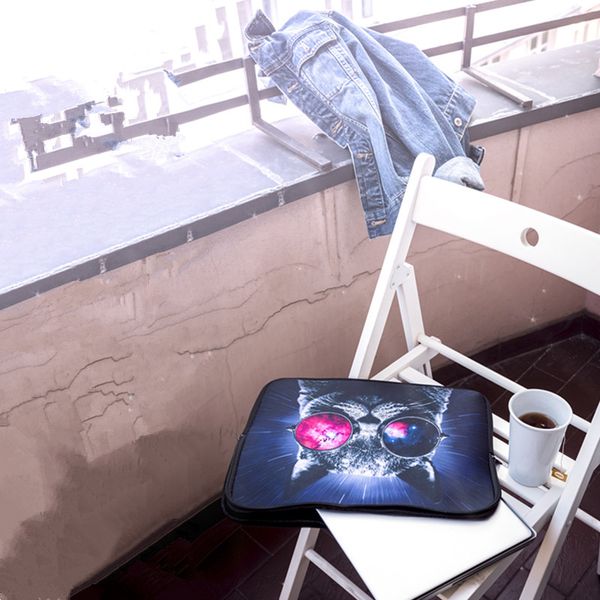 

colorful 3d printed tablet waterproof bag lapsleeve notebook bag sleeves nylon personal computer storage creative accessory, Black