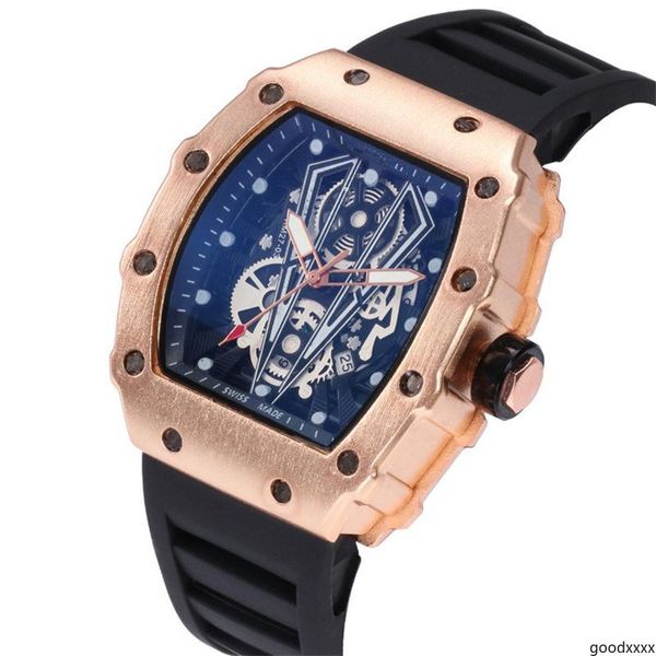 

goodxxxx men skull sport quartz watch wholesale sell new mens a ghost head hollow luxury good fashion skeleton watches, Slivery;brown