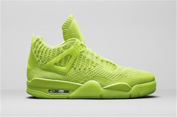 

wholesale 2019 air flyknit4 men basketball shoes 4flyknit volt orange royal blue red yellow 4s aq3559-600 authentic sneakers with box, White;red