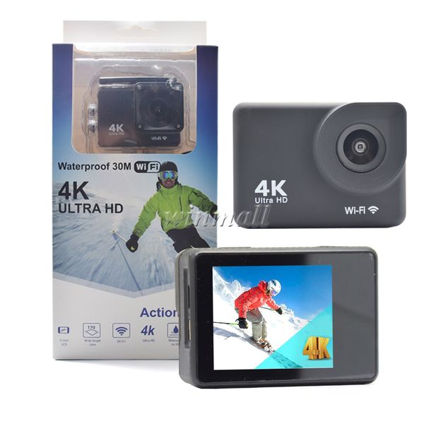 

4k sports action camera 2 inch lcd screen wifi 30m waterproof 1080p dvr h9r f60