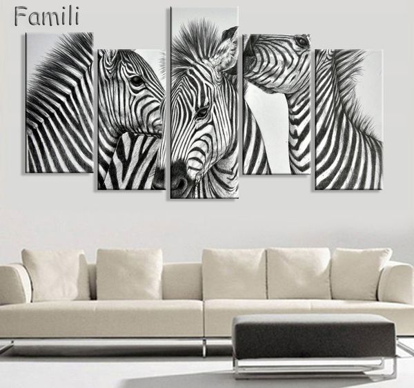 

new style zebra canvas painting pictures on the wall print paintings home decor canvas wall art modular ps no frame