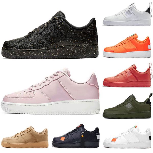 

ONLY ONCE Fashion Womens PINK TOP 1s Dunk shoes Utility black JUST Orange Wheat Red Suede Mens Trainers Designer Sneakers