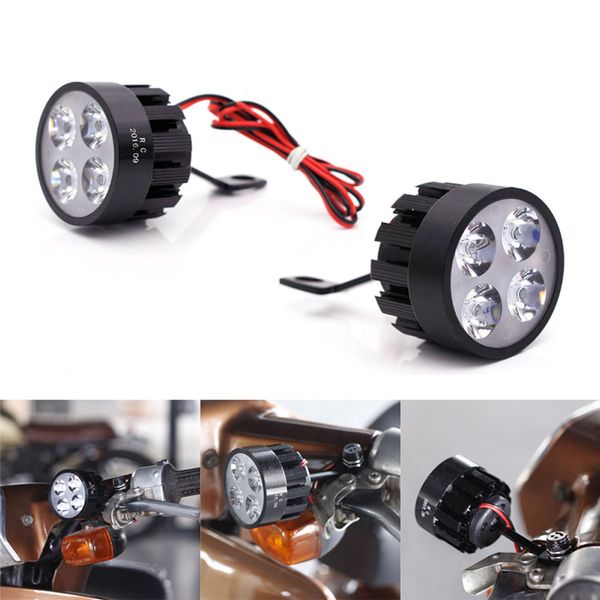 

1 pair motorcycle led headlight 8-85v 6500k super bright scooters working spot light refit spotlight motorbike fog lamp x66