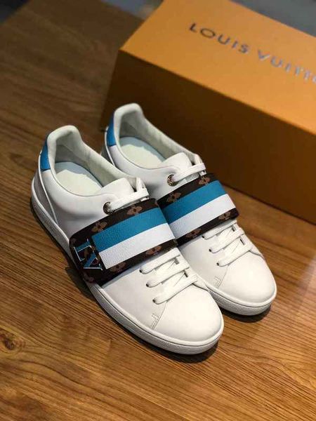 

women blue fashion real genuine leather luxuries breathable low-velcro loafers sneakers shoes with box 35-41, Black