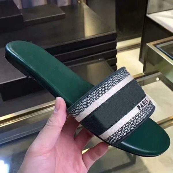 

2019 Woman Slippers Slides Summer Shoes Casual Slippers Solid Hollow out Women Slides Classic Slippers Size:35-41 with box Free shipping 04
