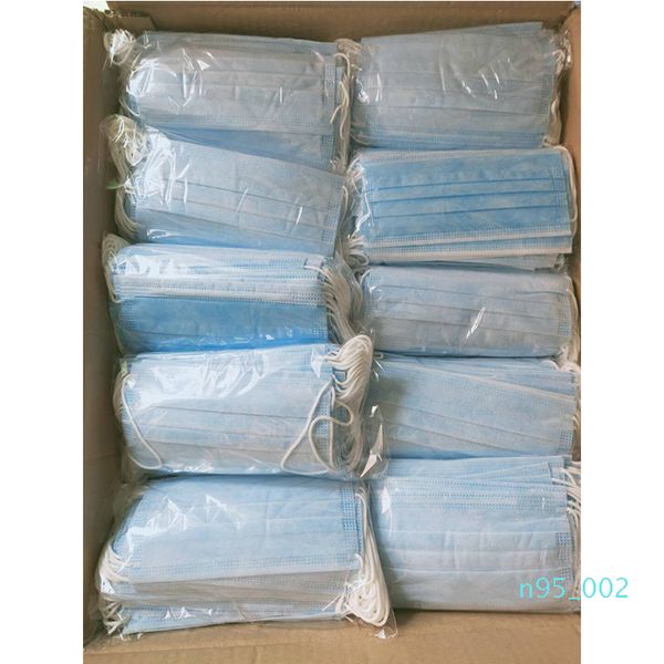 

Fast Delivery Disposable Face Masks 3-Layer Mask Anti Dust Breathable Disposable Earloop Mouth Face Mask Sanitary Mens Womens Mask68 ck0007