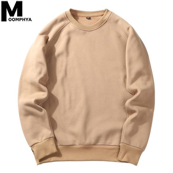 

moomphya 2019 new light solid color sweatshirts men streetwear hip hop warm fleece oversize men sweatshirt plus size coat, Black