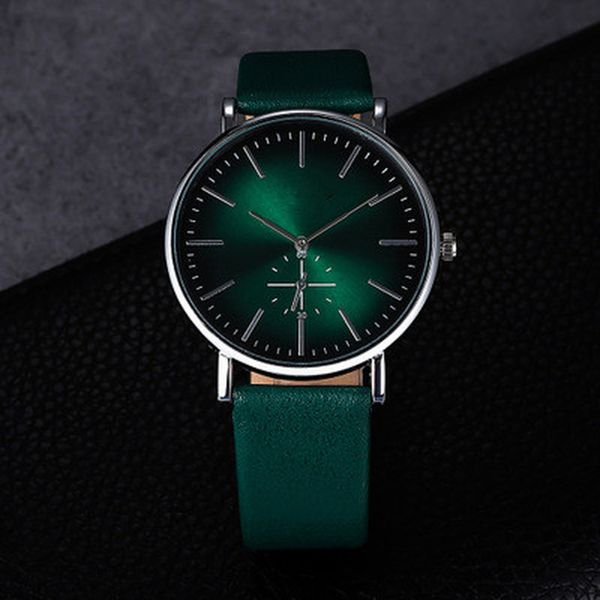 

minimalist women quartz watch fashion green elegant dial casual ladies watch female leather strap ladies dress, Slivery;brown
