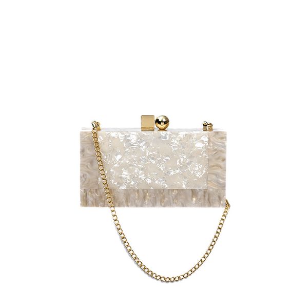 

women's bags new sweet lady ice crack acrylic personality shoulder messenger chain box package