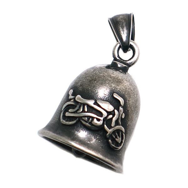 

316l stainlesss steel cool biker motorcycle classic vintage bell pendant, Silver