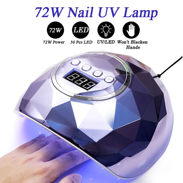 

1pc colorful nail uv lamp nail dryer polish professional led uv lamp for gel polish tools eu/uk/us plug