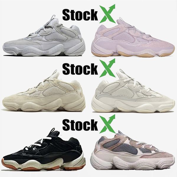 

wholesale mens women fashion athletic brand kanye west 500 v2 running shoes salt utility black trainers sport sneakers 36-45, White;red
