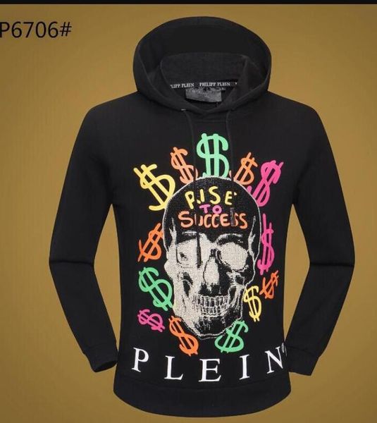 

горячая совершенно новая мужская печать толстовка одежда свет письмо свитер хлопок дамы повседневная philipp куртка plein пальто #b170, Black