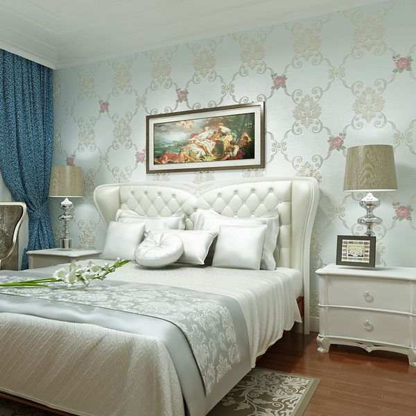 

classic pastoral style home decor wallpaper small floral fresh european bedroom living room embossed warm korean wallpaper
