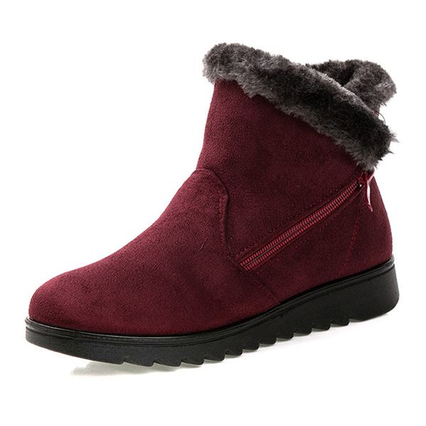 

women boots women winter shoes with thick plush snow boots for winter ankle botas mujer 2018 new fashion booties shoes woman, Black