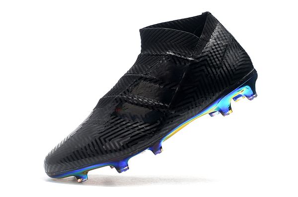 

2019 soccer cleats nemeziz 18+ fg ag size 39-45 black outdoor football boots without shoelace high ankle