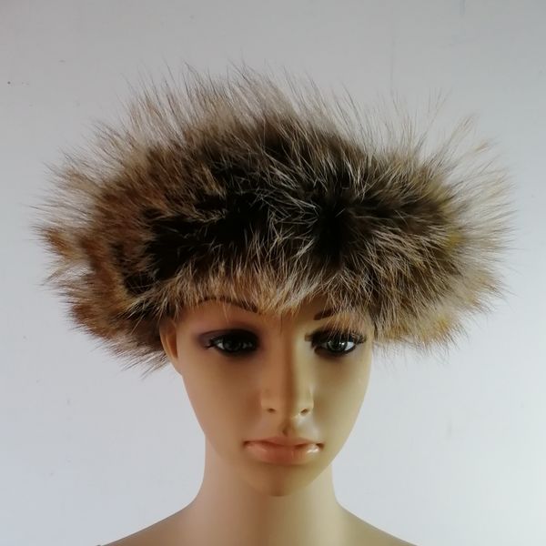 Lady Russian Tick Fluffy Fox Fur Cappello Cappello da femmina da sci inverno per autunno 10 pezzi/lotto consegna espressa gratuita
