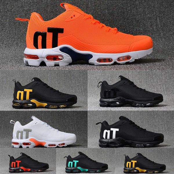 

дизайнер tn plus мужские кроссовки черный белый оранжевый мода увеличение вентиляции дышащий свет повседневная tn kpu спортивные кроссовки