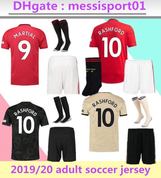 

2019/20 manchester soccer jersey 2019 2020 jerseys utd united pogba lukaku rashford alexis man football shirt kit, Black