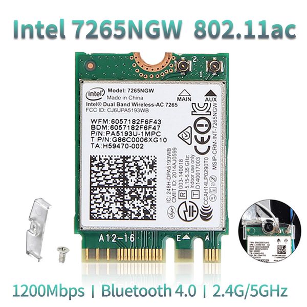 

dual band wireless-ac 867mbps for intel 7265 7265ngw 802.11ac 2x2 wifi + bluetooth bt 4.0 ngff m.2 wifi network card laptop