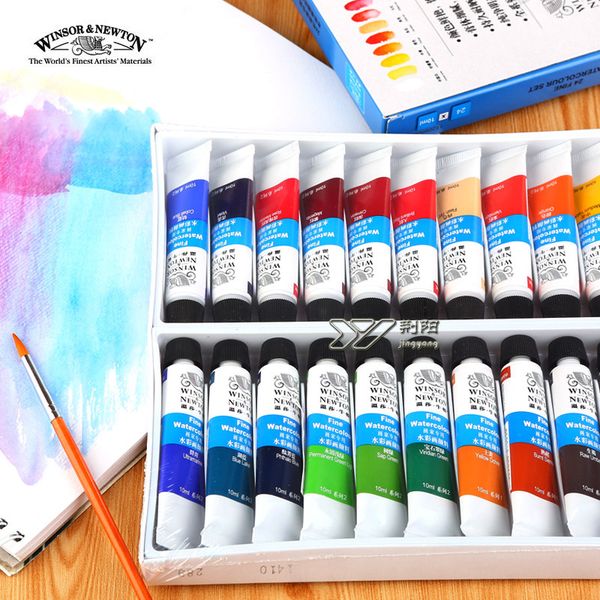 

бесплатная доставка winsor newton акварельные краски 24 цвет 18 цвет 12 windsor newton акварельные краски 10 мл
