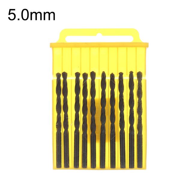 

10 pcs 5/ 5.5mm straight shank hss drill bit set for drilling the extra thick wood twist drill bit set with storage box