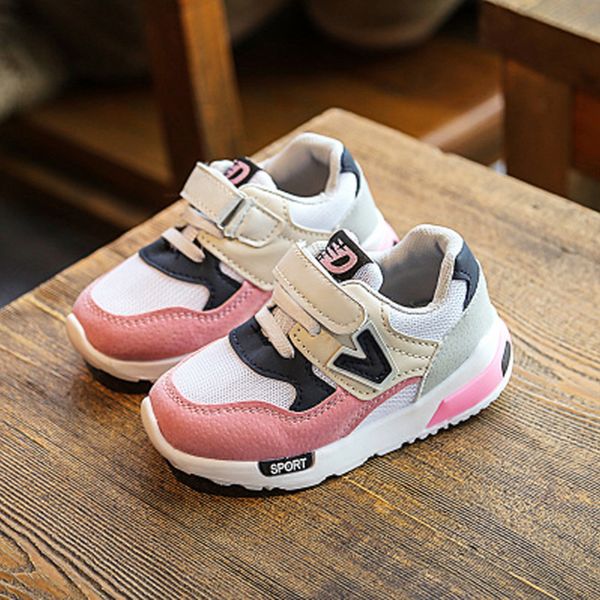 

baby boys and girls kids sports shoes children mesh breathable soft bottom shoes, Black