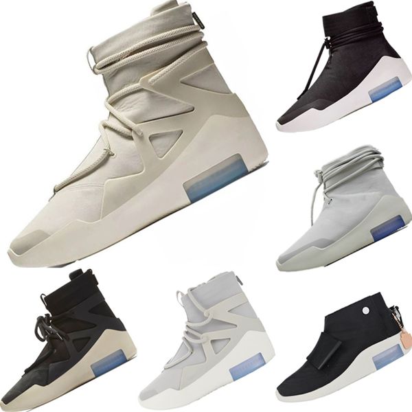 

2019 Fear Of God 1 Спортивные ботинки с кожаными и сетчатыми ботинками Fear of God 1 EVA Встроенная обувь на воздушной подушке для уличных ботинок
