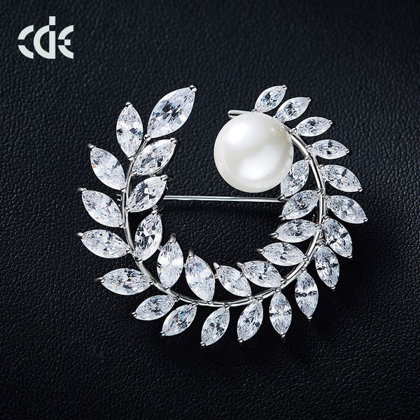 

свадьба из бисера жемчужный подарок женщина леди ювелирные изделия с бриллиантами броши для невесты актерского начала выпускной cde-1328, Gray