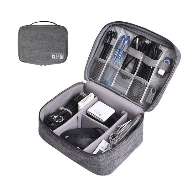 

portable digital storage bags usb gadgets cables wires charger power battery organizer zipper cosmetic bag case accessories item