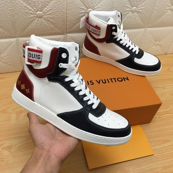 

italian fashion design new plaid canvas high-leather men's casual shoes sports women's boots fashion trend couple shoes size 35-40, Black