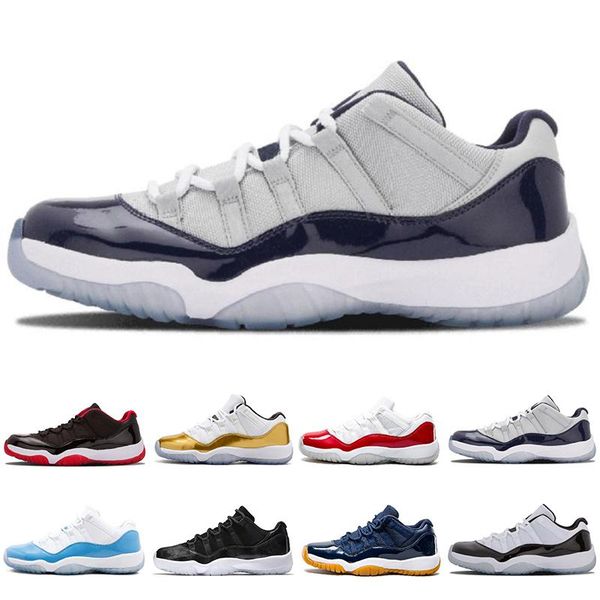 

2018 designer shoes 11 low basketball shoes mens outdoor sports shoes gym red chicago midnight navy 11s fashion luxury athletic sneakers