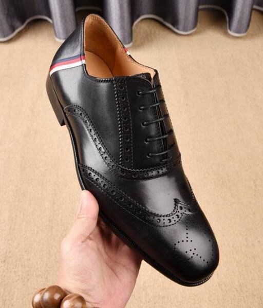 

original box] mens oxfords drive real leather casual leisure weeding shoes made in italy size 38-45, Black