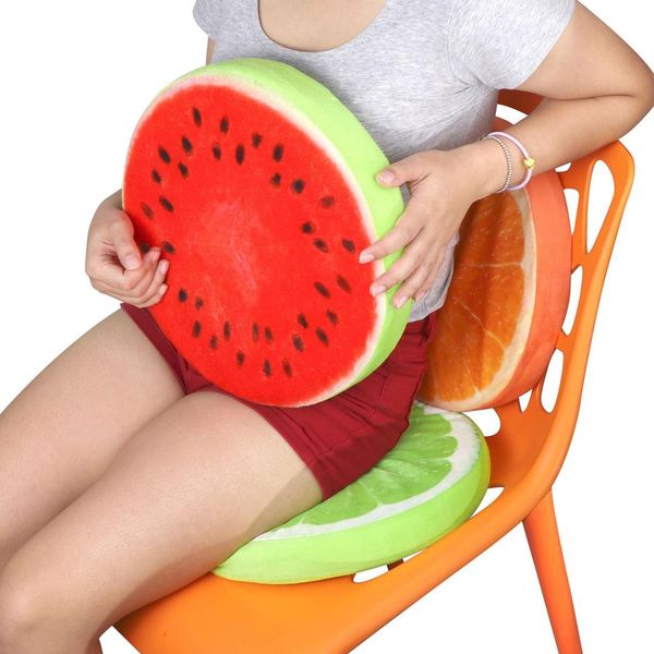 

new cute creative 3d summer fruit pp cotton office chair back cushion sofa throw pillow soft decorative pillows