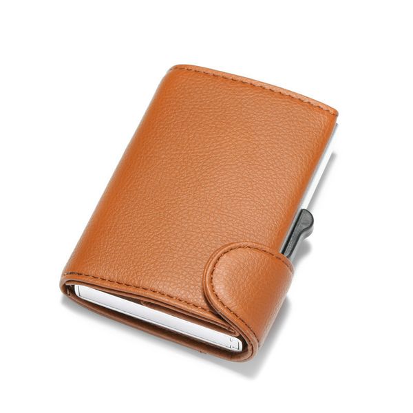 

rfid blocking smart wallet 2020 new up card case protector safety men and women aluminum box card holder id case, Red;black