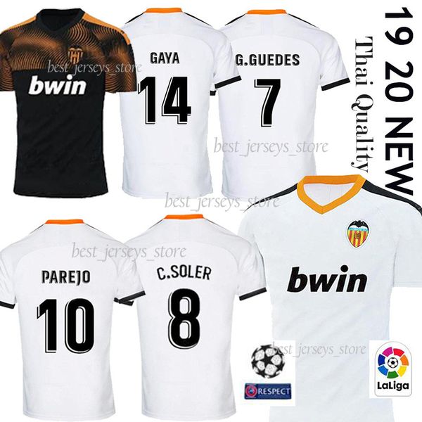

Thail Valencia Soccer Jerseys PAREJO GAYA Valencia 2019 2020 GAMEIRO RODRIGO C.SOLER S.MINA Football Shirt champions camiseta de fútbol