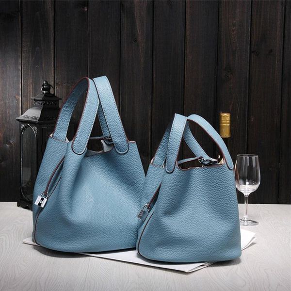 

2016 new women's handbags h famous brands genuine leather bags designer brand picotin lock ladies shopping bag