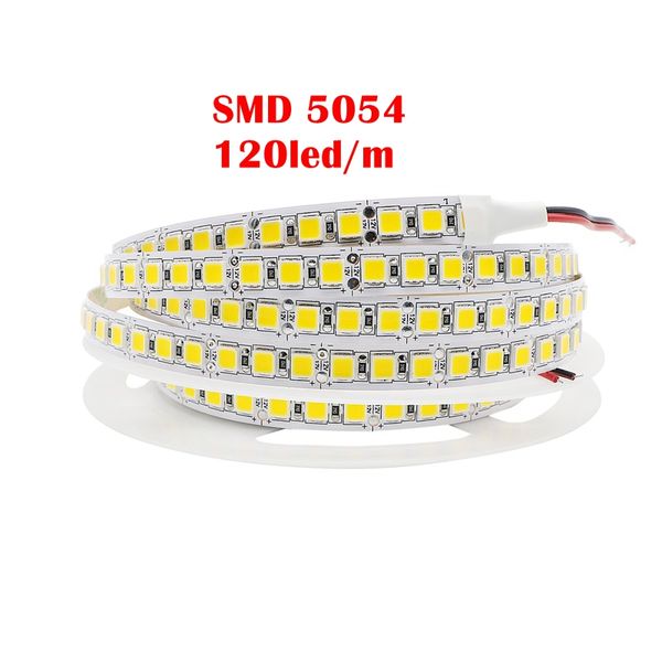 

umlight1688 smd 5054 led strip 60led 120 led flexible tape light 600leds 5m/roll dc12v more bright than 5050 2835 5630 cold white