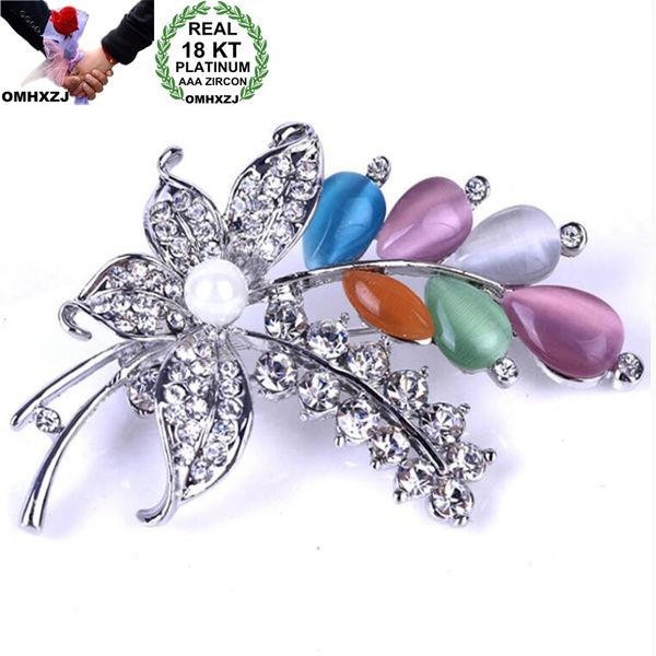 

omh оптовая женская кристалл брошь кристалл опал брошь ha46, Gray