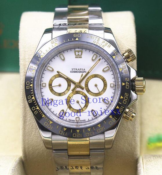 

luxury men's automatic 2813 watch mens ceramic bezel cosmograph watches men 116503 steel gold 116508 baselworld sport dive wristwatches, Slivery;brown