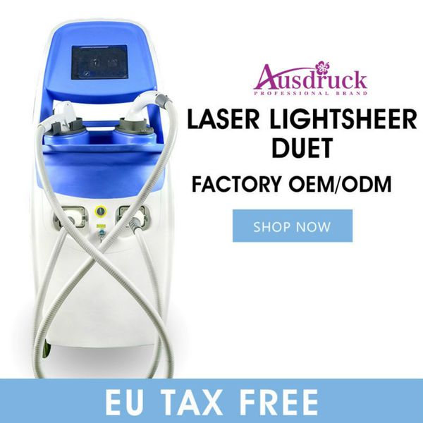 Tax Free Nuovo laser a diodi Lightsheer 808nm Depilazione ad alessandrite Peli superflui Barba efficace Riduzione della rimozione di tutto il corpo Medspa Clinic