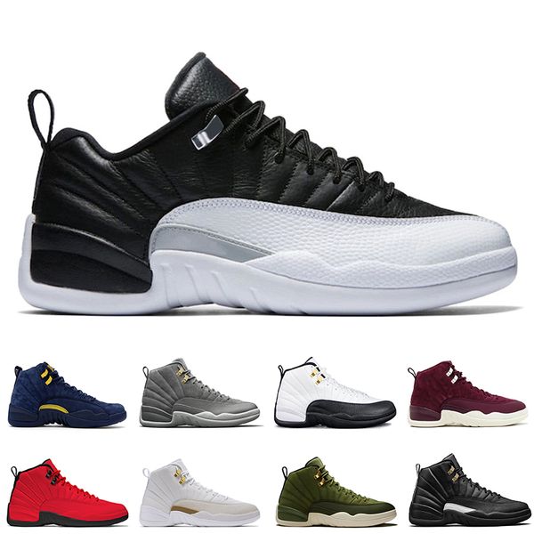 

Hot 12 12s Playoffs High Taxi men basketball shoes Dark Grey Bordeaux College Navy for men sports designer trainers sneaker free shipping